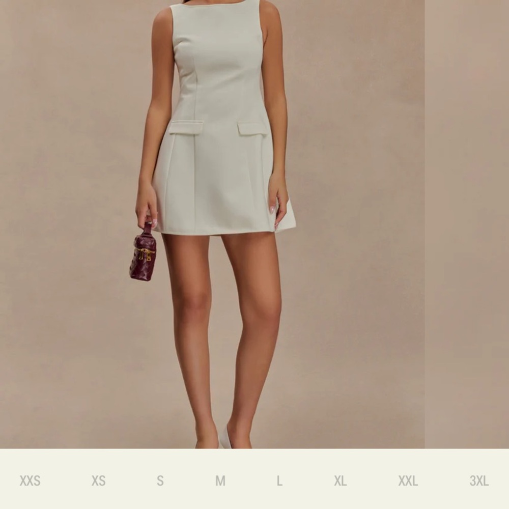Evanna Sleeveless suiting dress ivory